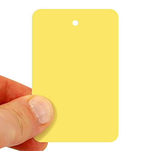 SmartSign Yellow Garment Blank Tags - Pack of 1000, 12pt Thick Cardstock Clothing Tags, 2.875" x 1.75" Merchandise Tags with Eyelet, Colored Retail Tags Without Strings - color: Yellow