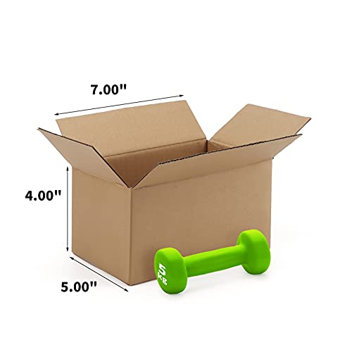 CRUGLA Shipping Corrugated Boxes Mailers 7x5x4 inch, Kraft Cardboards Packing Boxes for Business, Home, Packs of 25 - size: 7x5x4 Inch 25 Pack