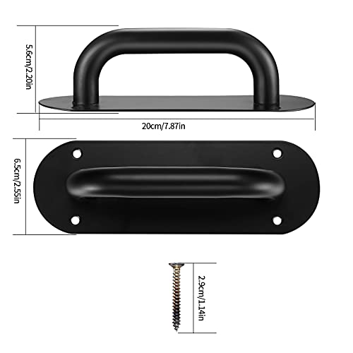 Door Handle Pull Push Door Plate, 2pcs Door Push Plate Handles, Heavy Duty Barn Door Pulls, Cabinet Drawer Push Pull Handles for Kitchen Cabinet Drawer Window Sliding Closet Door Handles(200x65mm) - size: 200x65mm