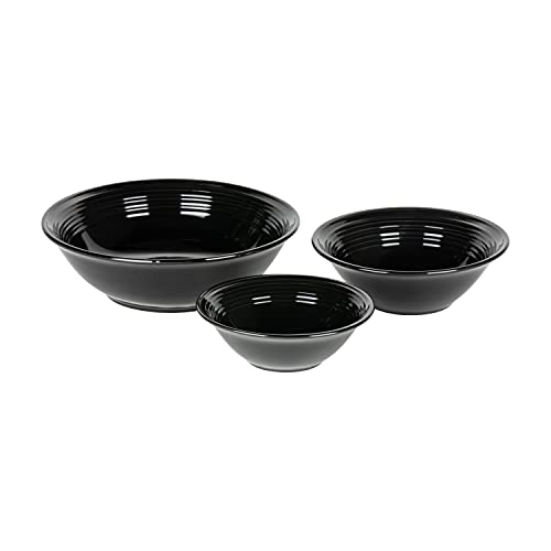 10 Strawberry Street Nova Black Round 62-Piece Dinnerware Set, Service for 6 - color: Black