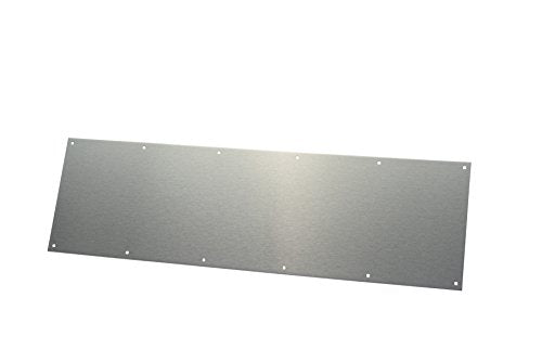 Rockwood K1050 Rectangular Kick Plate, Stainless Steel with Satin Finish, 34" Width x 6" Height x 3/64" Thickness - size: 34" Length x 6" Width x 3/64" Thick