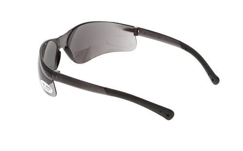 MCR Safety BKH25G Bearkat Glasses, Gray Lens - color: Gray Lens, size: 2.5 Diopter
