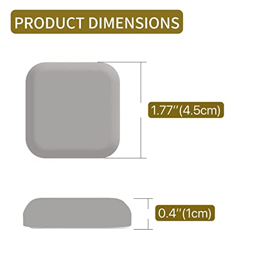 Silicone Door Stoppers Wall Protector, 6 Pack Square, White Gray Black - size: 6pcs, Square, 3 Colors