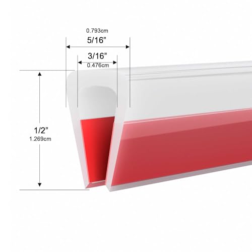 Silicone Edge Trim Self-Adhesive U Channel Silicone Edge Trim Edge Protector for Sheet Metal (Clear, Fit 3/16" - L 10') - color: Clear, size: Fit 3/16" - L 10'
