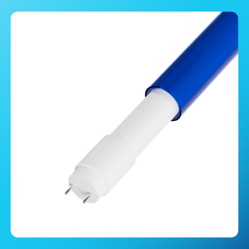 KASTLITE Royal Blue LED T8 Bulb Combo Kit with Safety Sleeve, 4000K, 4-Pack - color: Royal Blue