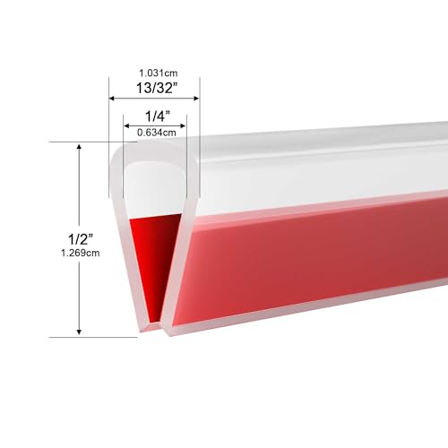 Silicone Edge Trim Self-Adhesive U Channel Silicone Edge Trim Edge Protector for Sheet Metal (Clear, Fit 1/4" - L 20') - color: Clear, size: Fit 1/4" - L 20'