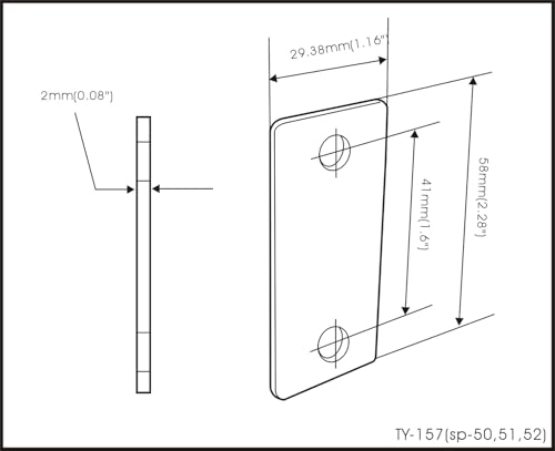QCAA Stainless Steel Door Strike Filler Plate, 2-1/4" x 1-1/8", US32D Stainless Steel, Made in Taiwan, 2 Pack - color: US32D, size: 2 Pack
