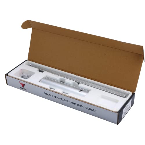 The Door Bull Series 5000 Automatic Door Closer – Hold Open Arm Features - size: 5000 Series, style: Silver