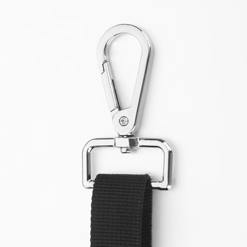 20 Pcs Metal D Ring Swivel Lobster Claw Clasp Snap Hooks Purse Hardware - color: Silver, size: 1 Inch