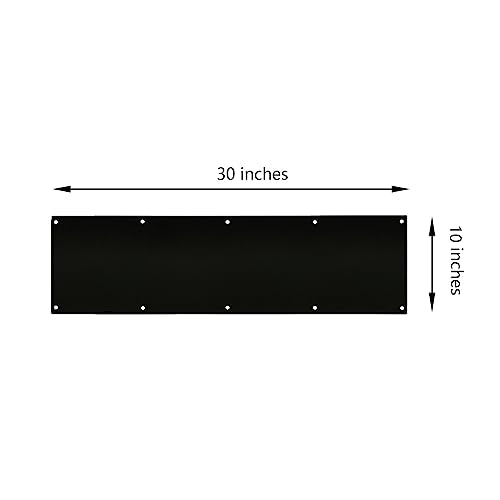 Door Metal Kick Plate 10x30 inches Aluminum Plates Black - color: Black, size: 30inches
