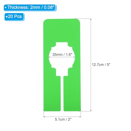 PATIKIL Clothes Dividers for Hanging Clothes, 20 Pack Rectangle Closet Clothing Rack Size Dividers Blank Labels Sorting Rectangular Separator for Closet, Green - color: Green