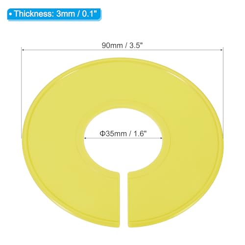 PATIKIL Clothes Dividers, 12 Pack Closet Clothing Rack Size Dividers Blank Labels Sorting Round Separator for Closet, Yellow - color: Yellow