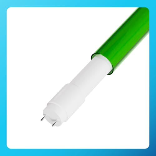 KASTLITE T8 LED Bulb & Safety Sleeve Combo, Green, 48", 4000K, 4-Pack - color: Green
