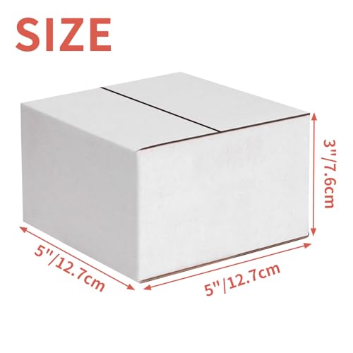 30-Pack Shipping Boxes 5x5x3 Inches, White - color: White, size: 5x5x3-30-Pack