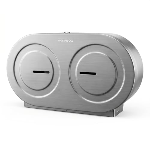 Twin Jumbo Toilet Paper Dispenser Wall Mount, 9" Commercial