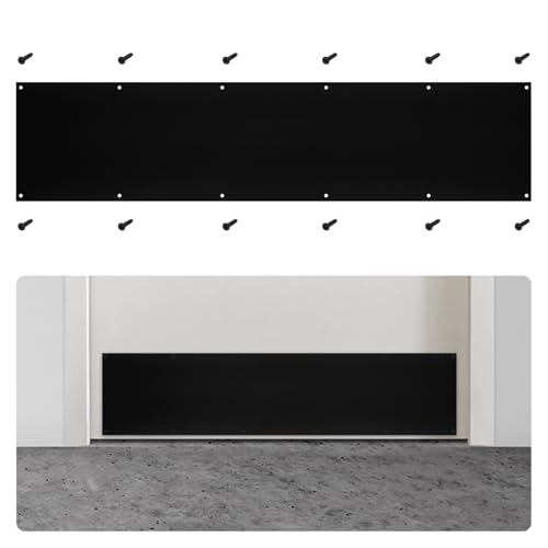 Nuk3y Stainless Steel Door Kick Plate (Matte Black, 8" x 34") - color: Matte Black, size: 8" x 34"