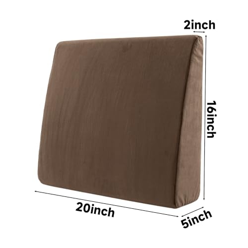 MABOZOO Wedge Recliner Leg Pillow, Foam Extra Large Foot Rest Cushion with Adjustable Straps, Recliner Footrest Extender Leg Elevation Pillow Wedge Pillow for Recliner, Bed, Sofa, Couch (Coffee) - color: Coffee