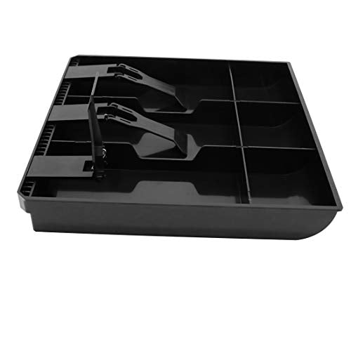Cash Register Drawer Insert Tray 3 Bill/3 Coin Compartments with Plastic Clip for Money Storage, Black - size: 3 Bill/3 Coin