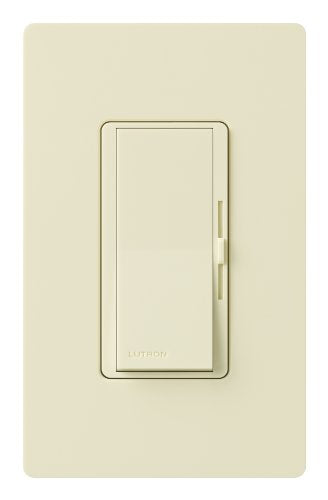 Lutron Diva Dimmer Switch for Incandescent Bulbs, 1000-Watt/Single-Pole Preset, DV-10P-AL, Almond - color: Almond