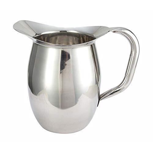 Winco WPB-3 Deluxe Bell Pitcher, 3-Quart, Stainless Steel - size: 3 Quarts, style: Standard