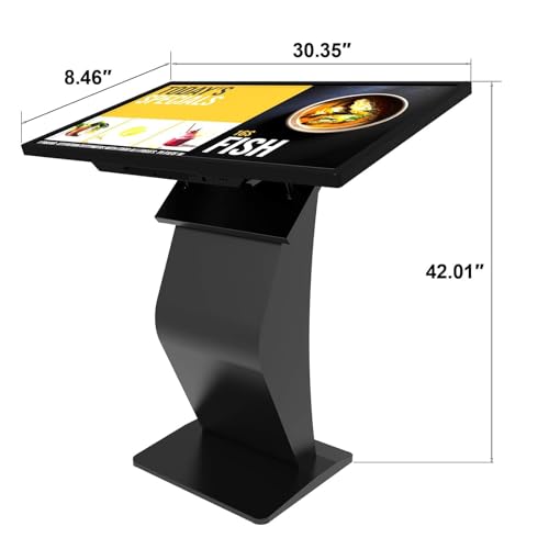 32 inch Touch Screen Kiosk, Windows11 System(8+128g) - color: Black