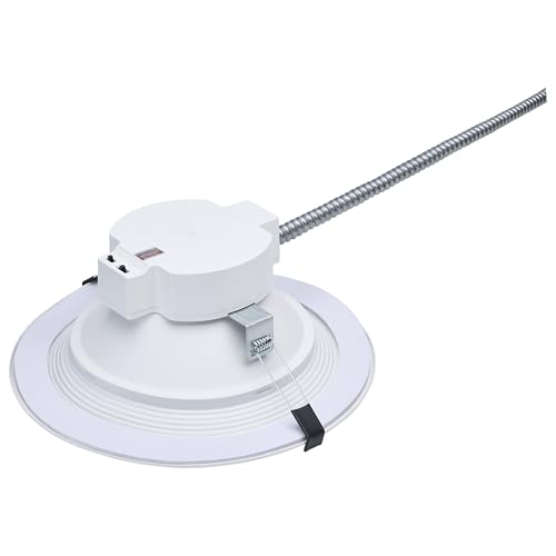 Satco S21603 35W Integrated LED 10 Inch Commercial Downlight Retrofit, Recessed Mount, 2700K-5000K CCT Selectable, 4200 Lumens, White Finish, 120-277V, Energy Star, JA8