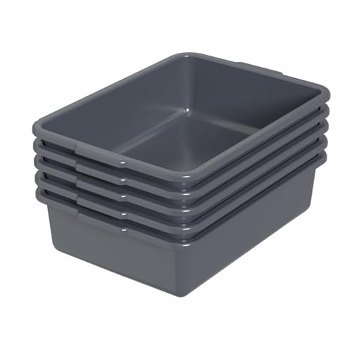 8 L Commercial Bus Tubs, Plastic Food Service Bus Tub, 5 Packs - size: 8 L