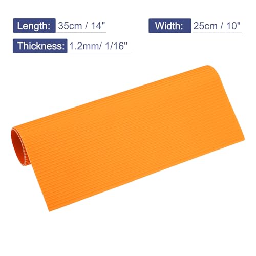 MECCANIXITY Corrugated Paper Sheets 5pcs 14x10x1/16inch Orange Yellow - color: Orange Yellow, size: 14inch x 10inch x 1/16inch