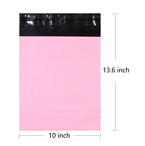 10 x 13.6inch Pink Poly Mailer Bags with Self Adhesive Strip,30 Pcs