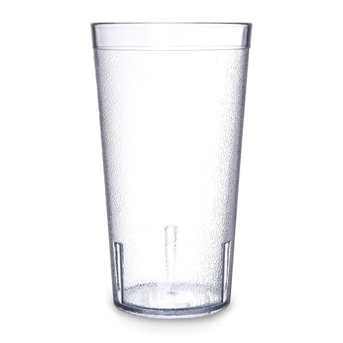 Carlisle Plastic Tumbler, 16 oz, Pebble Textured, Stackable, 24-Pack