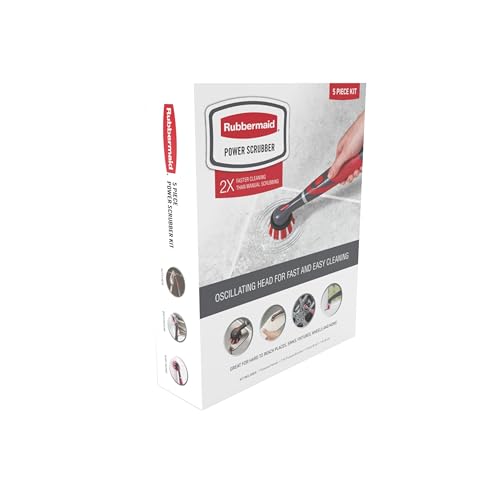Rubbermaid Reveal Cordless Power Scrubber, 5-Piece Kit - style: 5-Piece Kit