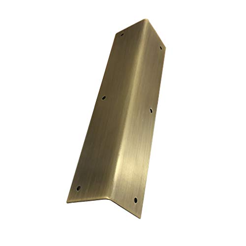 4Pcs Antique Pure Brass Corner Protectors Braces Classical Furniture Tables and Chairs Cabinet Corner Guard (Antique Bronze) - color: Antique Bronze