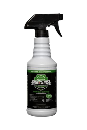 SNiPER Hospital Disinfectant, Odor Eliminator & All-Purpose Cleaner, 16 Ounce Spray, 12-Pack - size: 16 Fl Oz (Pack of 12)