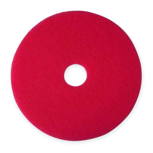 3M Buffer Floor Pad 5100, Red, 14" - size: 14"