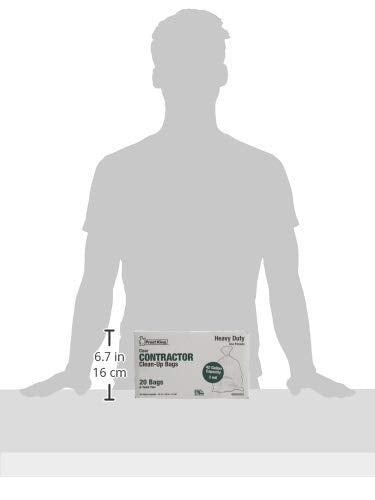 Frost King CB3250 Boxed Heavy Duty Contractor Clean-Up Bags, 32 inch x 50 inch x 3 Mil., 20 Bags, Clear, 1 Count (Pack of 1) - size: 1 Count (Pack of 1), style: 20-Bags - Clear
