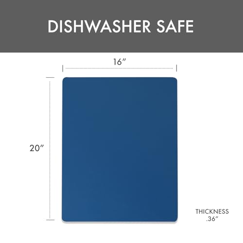 Dexas NSF Certified Polysafe Pastry Board, 16 x 20 inches, Reversible Kitchen Cutting Board, Blue - color: Blue, size: 20"L x 16"W