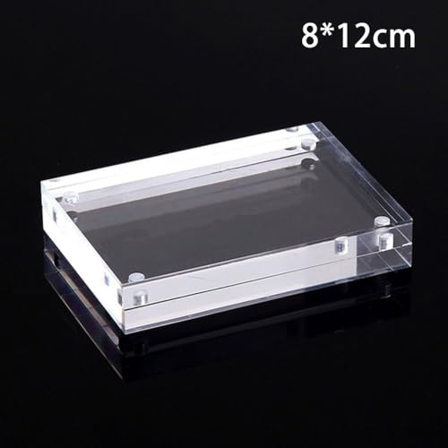 Acrylic Sign Holder, Acrylic Poster Double-Sided Display Stand For Countertops, Acrylic Stands For Display In Offices, Restaurants, And Events(8 x 12cm) - size: 8 x 12cm