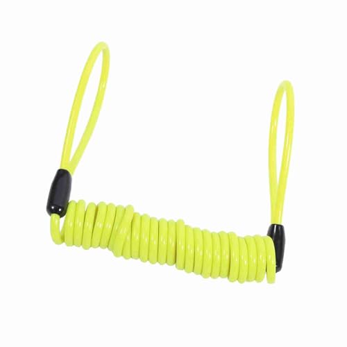 Alarm Disc Lock Spring Reminder Cable, Security Spring Reminder Coil Cable, Portable Motorcycle Reminder Cable, Disc Lock Reminder Cable (Yellow) - color: Yellow