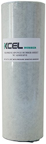 XCEL Marine Foam Roll with Self Adhesive - Black, 54" x 12" x 1/4" Closed Cell Foam Rubber Water Resistant Padding Sheet - Home, Marine, Garage, Automotive, Crafts & Cosplay (Black, 54" x 12" x 1/4") - color: Black, size: 54" x 12" x 1/4"