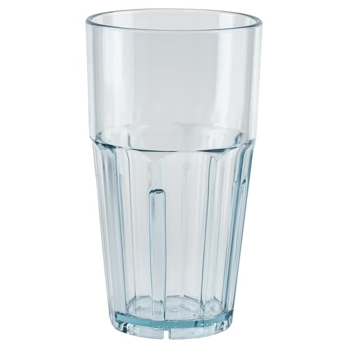G.E.T. 9916-1-JA Heavy-Duty Shatterproof Faceted Plastic Tumbler, 16 Ounce, Jade (Set of 12)