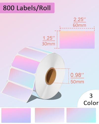 2.25 x 1.25 Thermal Labels, Self-Adhesive Address Shipping Barcode Thermal Stickers,Thermal Printer Labels Compatible with Rollo & Zebra & MUNBYN, 800 Labels for Printer, Fantasy Purple - color: Fantasy Purple, size: 2.25"x1.25"