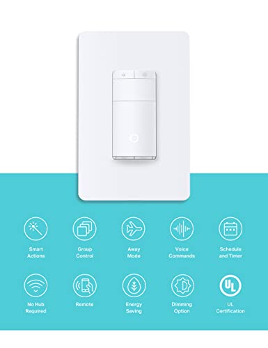Kasa Smart Motion Sensor Switch, ES20MP2, Single Pole, Needs Neutral Wire - size: 2-Pack, style: Motion Sensor + Dimmer