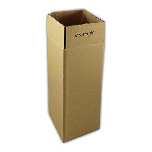 15 EcoSwift 4x4x18 Corrugated Cardboard Packing Boxes Mailing Moving Shipping Box Cartons 4 x 4 x 18 inches