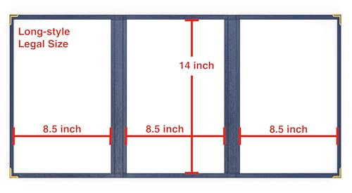 10 Pcs Blue Menu Cover 8.5x14, 3 Page 6 View, Trifold, Crystal-Clear - color: blue, size: Trifold - 8.5" * 14"