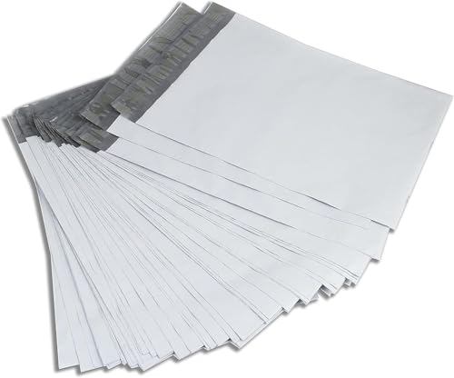 9527 Product Poly Mailers Envelopes Shipping Bags Self Sealing,100 Bags,10x13 inches,2.5 Mil (White) - color: White, size: 10"x13"|100Pcs