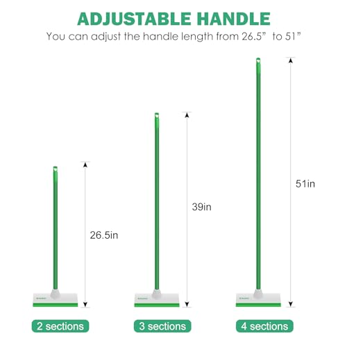 SetSail Floor Scrub Brush with 51-Inch Long Adjustable Handle Brush, Green - color: Green, size: 10in (Floor Brush)