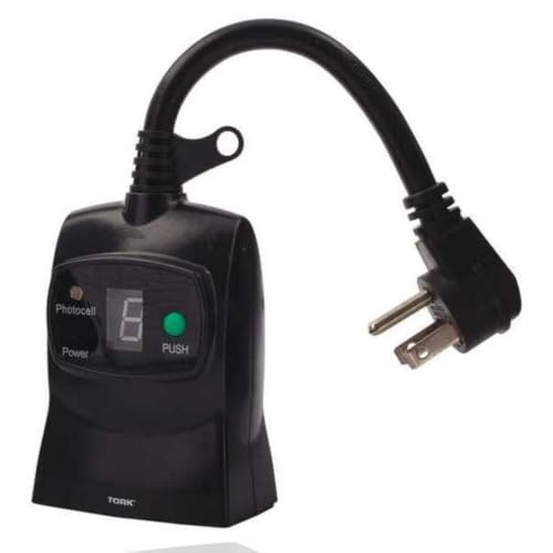 NSi Industries TORK 654E Outdoor Heavy-Duty 15-Amp Photocell Controlled/Light Activated, 2 outlets