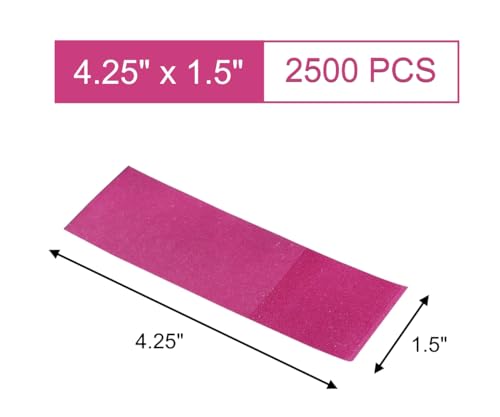 Gmark Self-Adhesive Burgundy Paper Napkin Bands (2500 Count) - 4.25 x 1.5 Inch Professional Napkin Rings - Self-Sealing Disposable Silverware Wrappers for Restaurants & Formal Events GM1050 - color: Burgundy