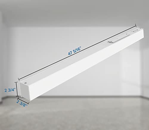 WareLight 4' Linear Suspended LED Beam, 40W, CCT Selectable, 0-10V Dimmable, 120-277V, Transparent Frosted Housing, Power Feed Cable Included - size: 4'