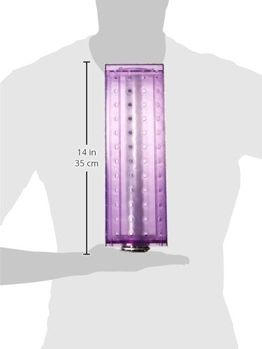 Azar Displays 700231-PUR 4" W x 4" D x 12" H Four-Sided Revolving Pegboard Display with Extension Rod in Translucent Purple - color: Purple